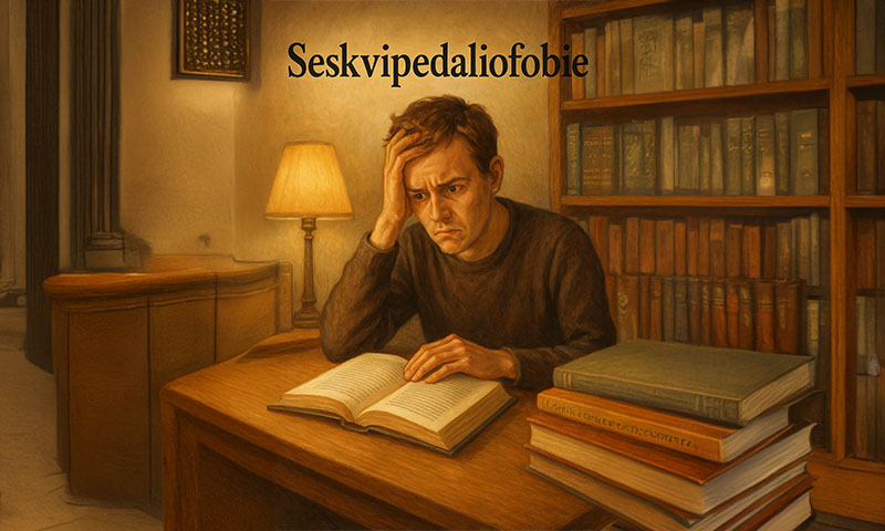 Seskvipedaliofobie - náhled
