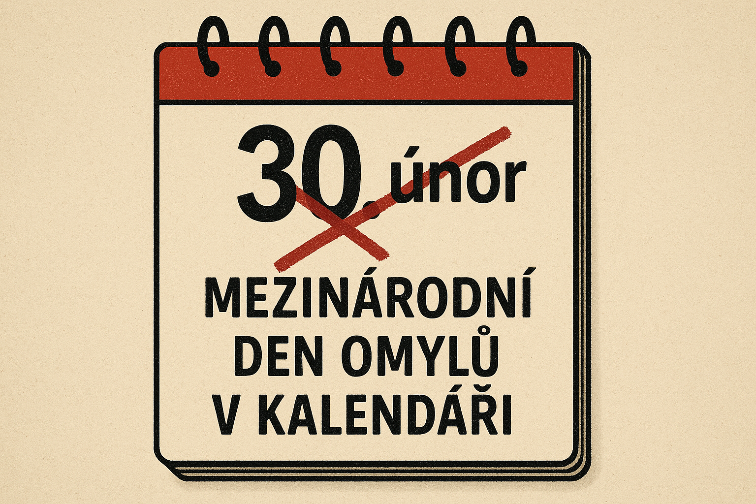 30. únor: Mezinárodní den omylů v kalendáři - náhled